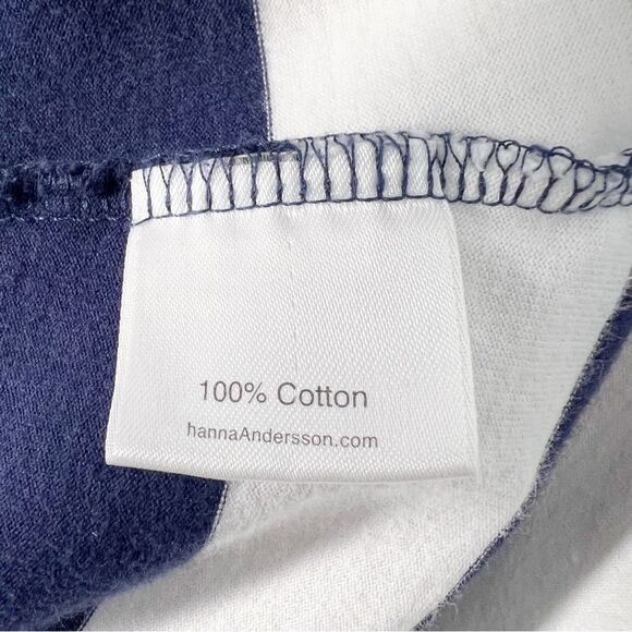 Hanna Andersson Girl's Size 6-7 Years Old Sleeveless Blue Striped Pockets Dress - Picture 5 of 8